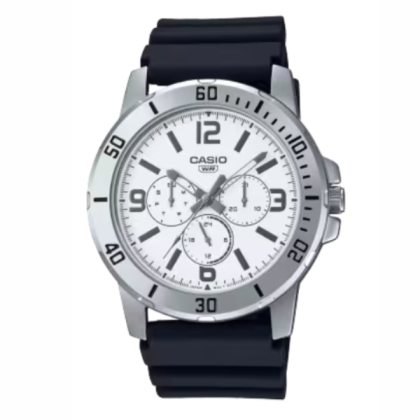Casio General MTP-VD300-7B Black Resin Band Men Watch